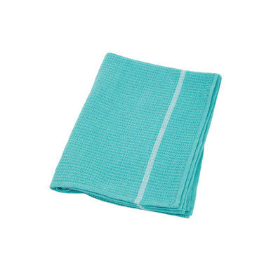 Set of 3 Green and White Waffle Tea Towels