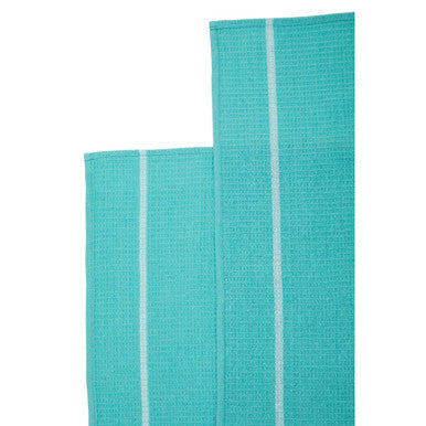 Set of 3 Green and White Waffle Tea Towels