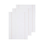 Set of 3 White and Almond Waffle Tea Towels