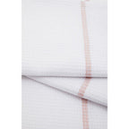 Set of 3 White and Almond Waffle Tea Towels