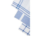 Set of Three Waffle Blue and White Tea Towels