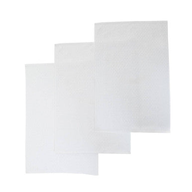 Set of 3 White Terry Tea Towels