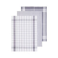 Set of Three Grey and White Tea Towels