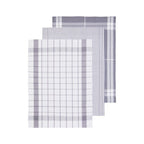 Set of Three Grey and White Tea Towels