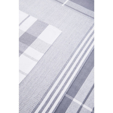 Set of Three Grey and White Tea Towels