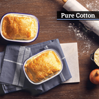 Set of Three Grey and White Tea Towels