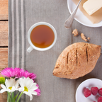 Set of Three Grey and White Tea Towels