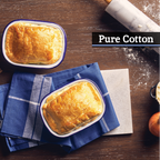 Set of Three Blue and White Tea Towels