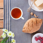 Set of Three Blue and White Tea Towels
