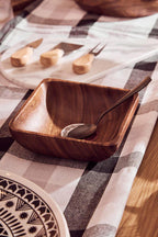 Grey and Black Check Tablecloth