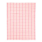 Toasted Almond and Coral Check Tablecloth