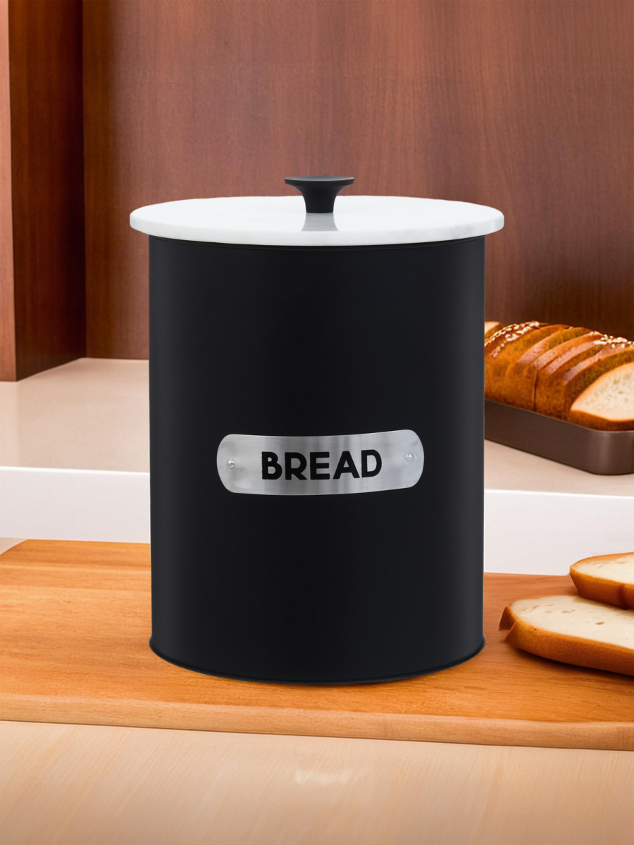 Black Enamel Bread Bin