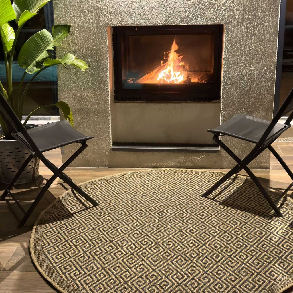 Nature Outdoor Rug Dark Grey