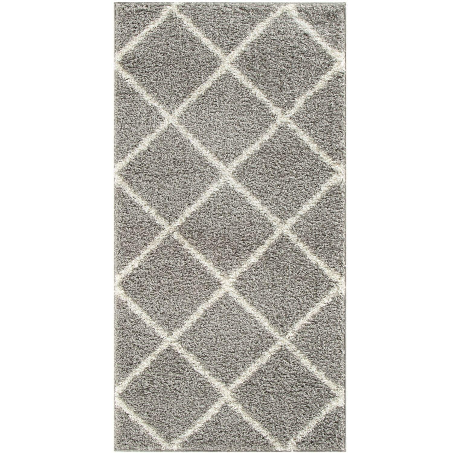 Moroccan Grey Shaggy Rug