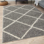 Moroccan Grey Shaggy Rug