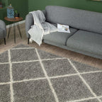 Moroccan Grey Shaggy Rug