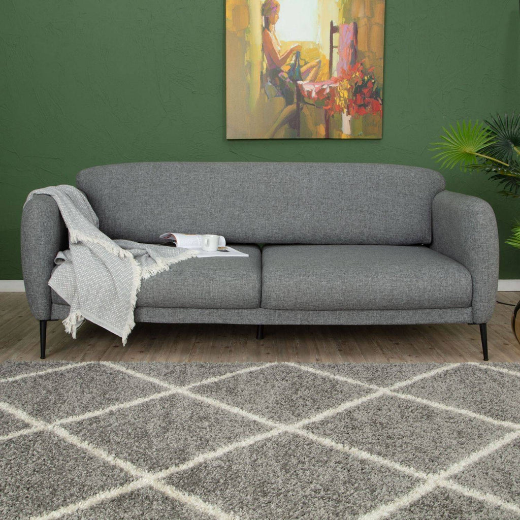 Moroccan Grey Shaggy Rug