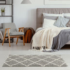 Moroccan Grey Shaggy Rug