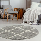 Moroccan Grey Shaggy Rug