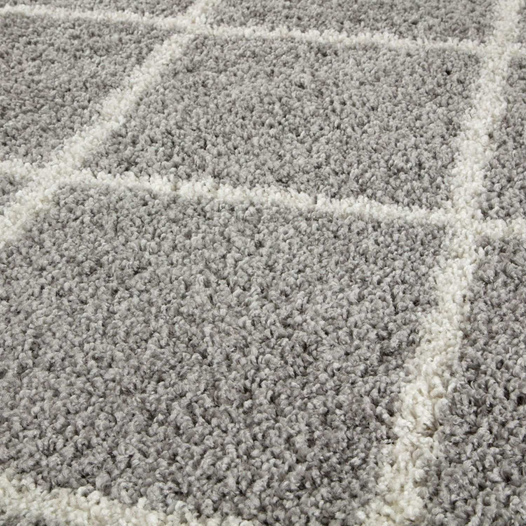 Moroccan Grey Shaggy Rug