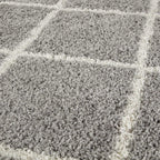 Moroccan Grey Shaggy Rug
