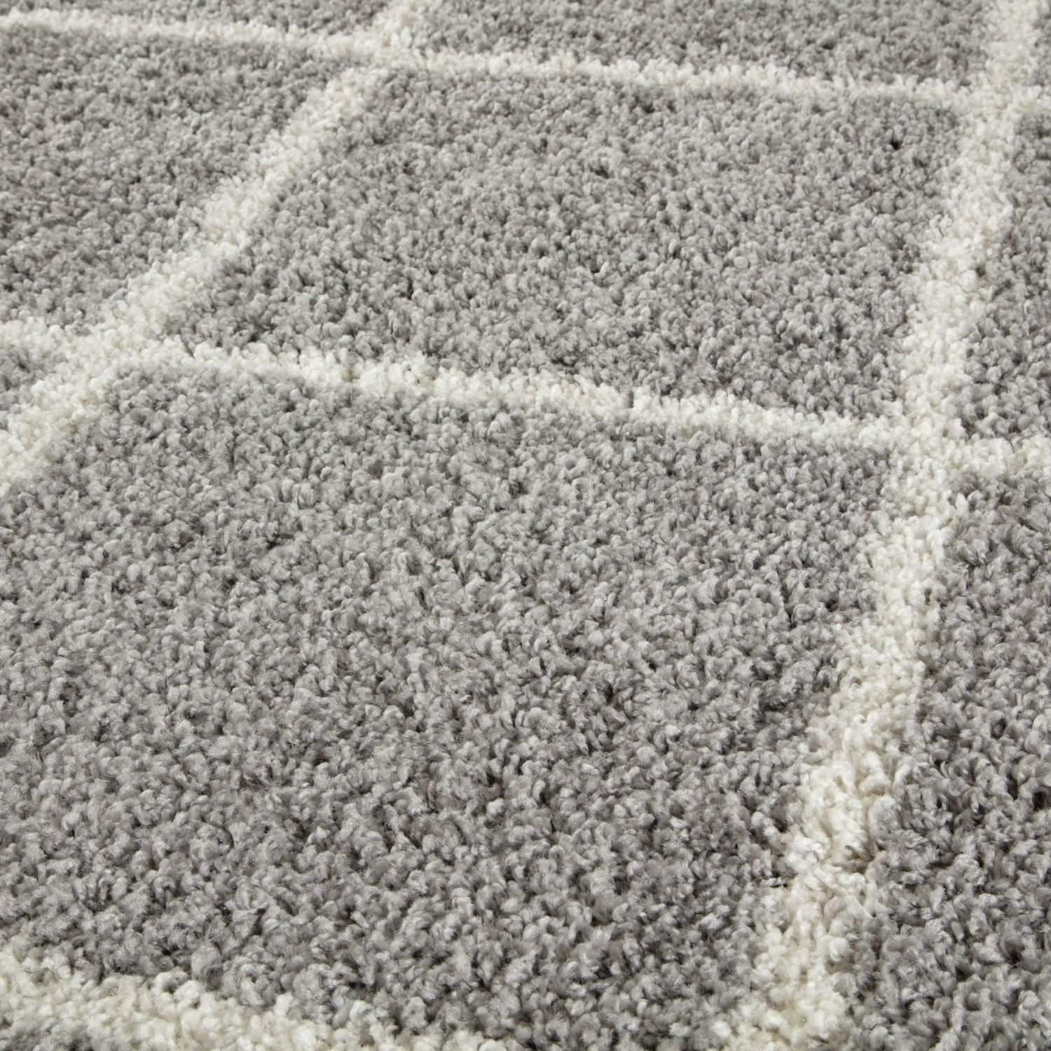 Moroccan Grey Shaggy Rug