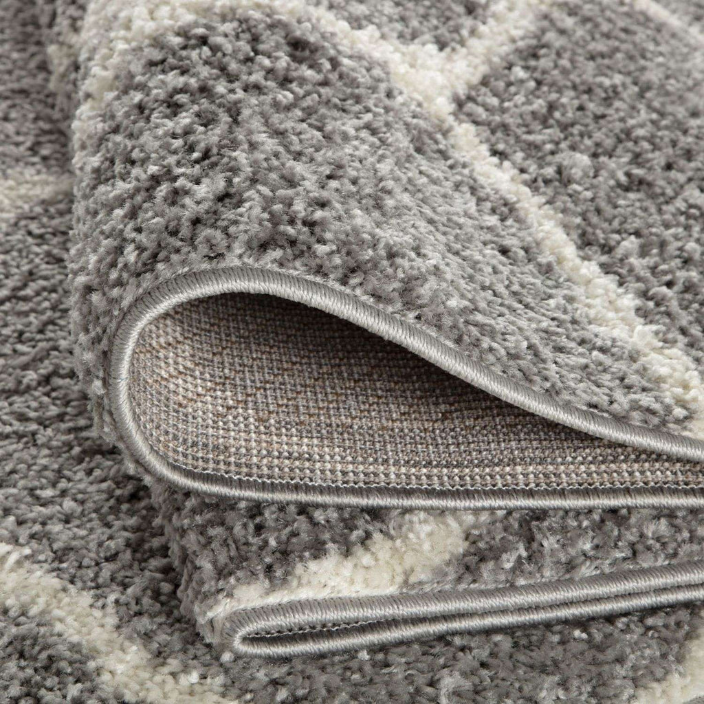 Moroccan Grey Shaggy Rug