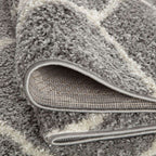 Moroccan Grey Shaggy Rug