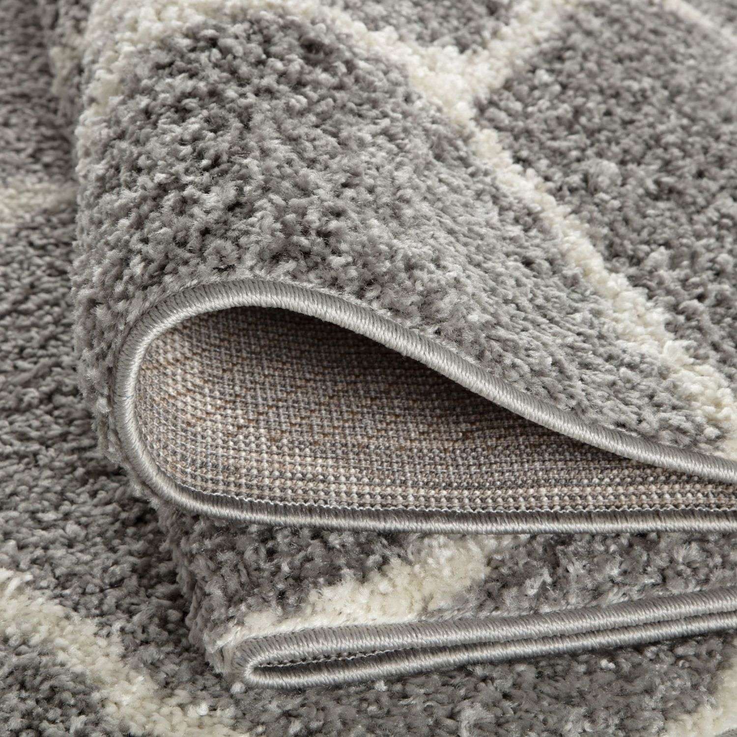 Moroccan Grey Shaggy Rug