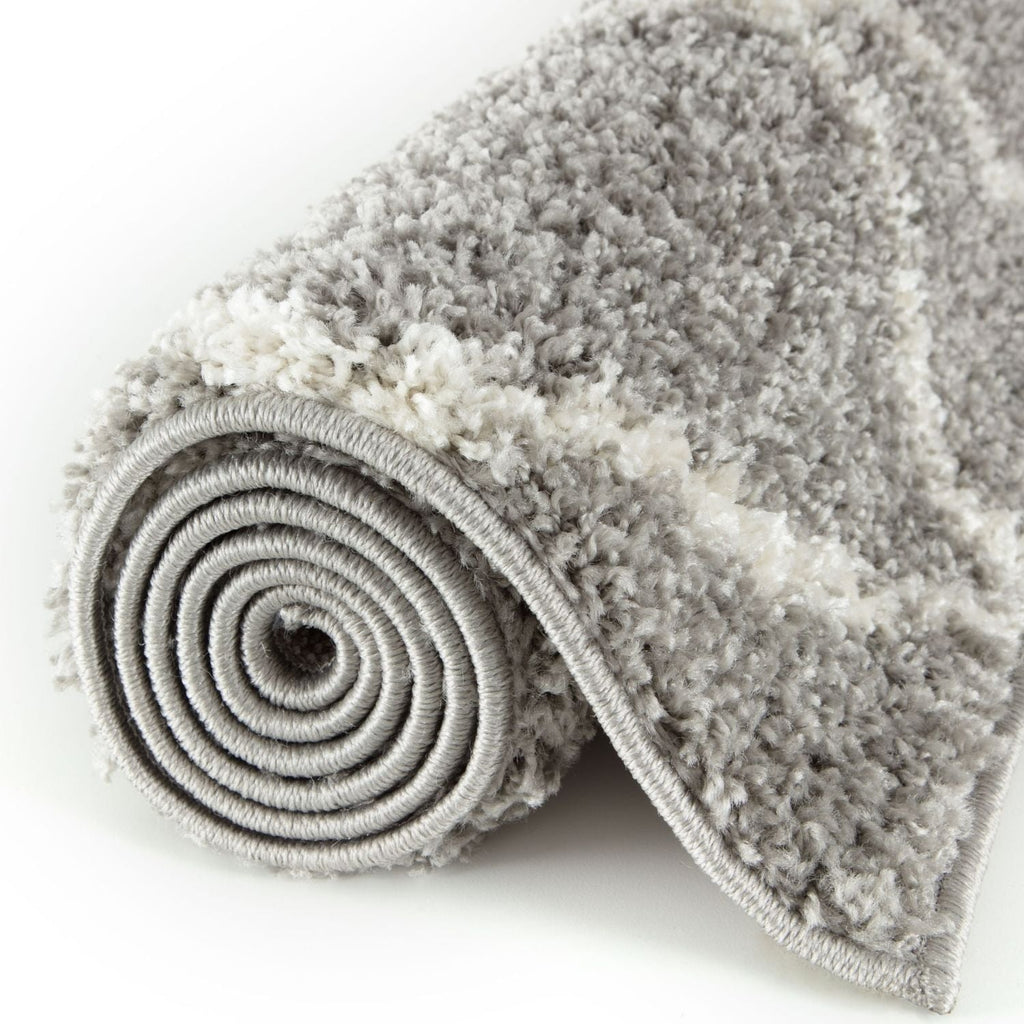 Moroccan Grey Shaggy Rug