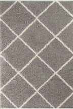 Moroccan Grey Shaggy Rug