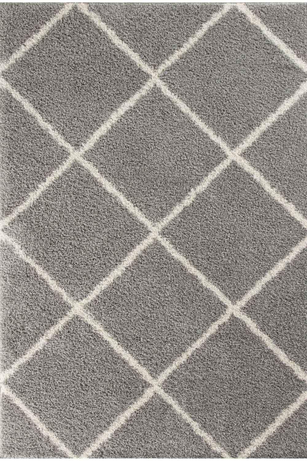 Moroccan Grey Shaggy Rug