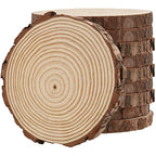 10 PCS Natural Wood Slices 18-20cm Unfinished Round Log Discs