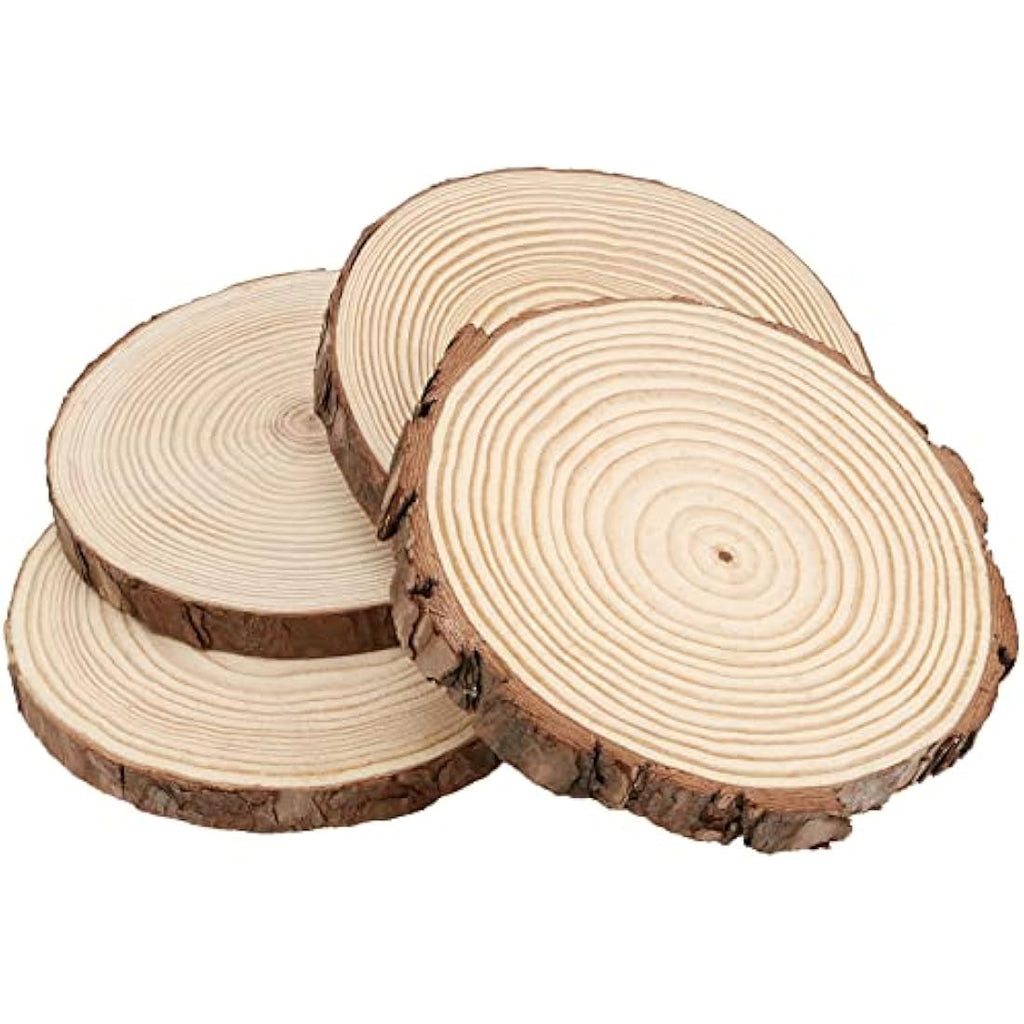 10 PCS Natural Wood Slices 18-20cm Unfinished Round Log Discs