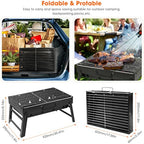 Charcoal Barbecue, Portable Foldable BBQ Grill, Table Charcoal BBQ for Picnic, Travel, Garden, Camping - M Size