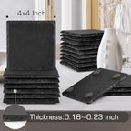 60 PCS Black Slate Coasters Round and Square for Laser Engraving