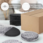 48 PCS Round Black Slate Coasters for Laser Engraving