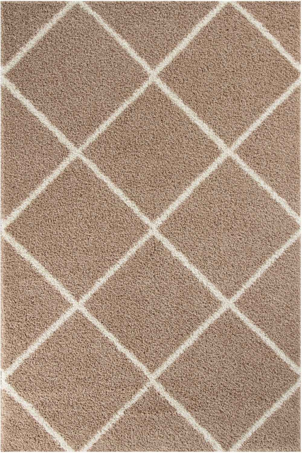 Moroccan Beige Shaggy Rug