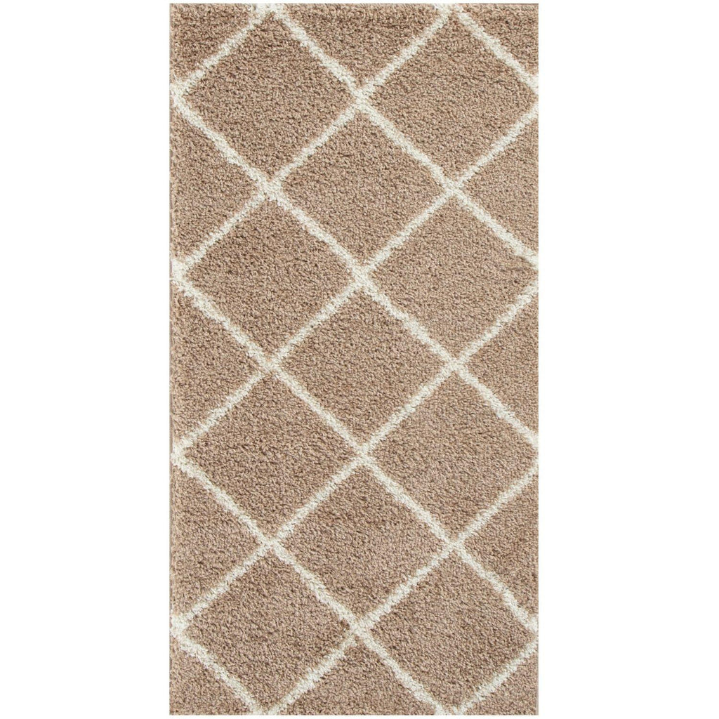 Moroccan Beige Shaggy Rug