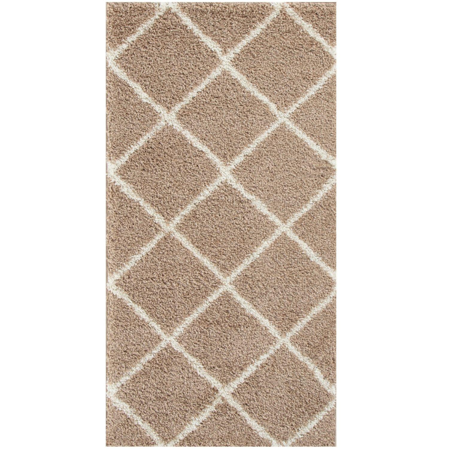 Moroccan Beige Shaggy Rug