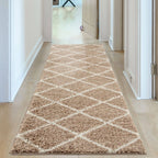 Moroccan Beige Shaggy Rug