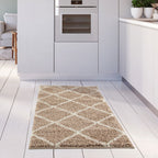 Moroccan Beige Shaggy Rug