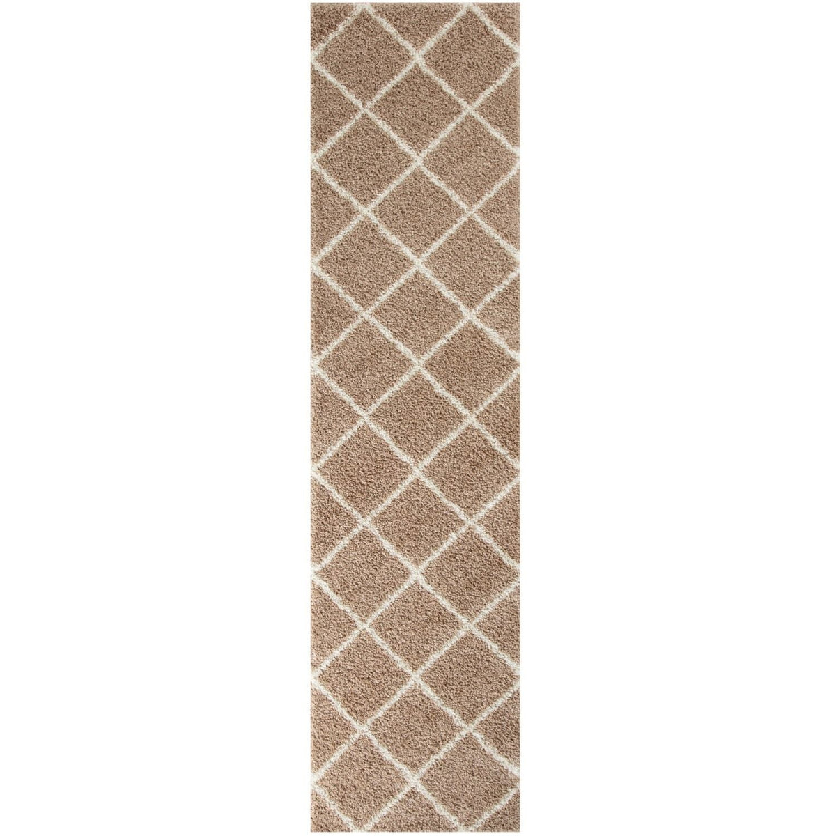 Moroccan Beige Shaggy Rug 80X300 cm