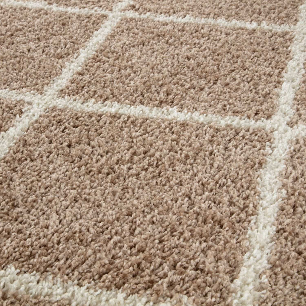 Moroccan Beige Shaggy Rug
