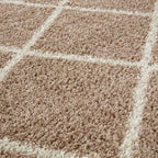 Moroccan Beige Shaggy Rug
