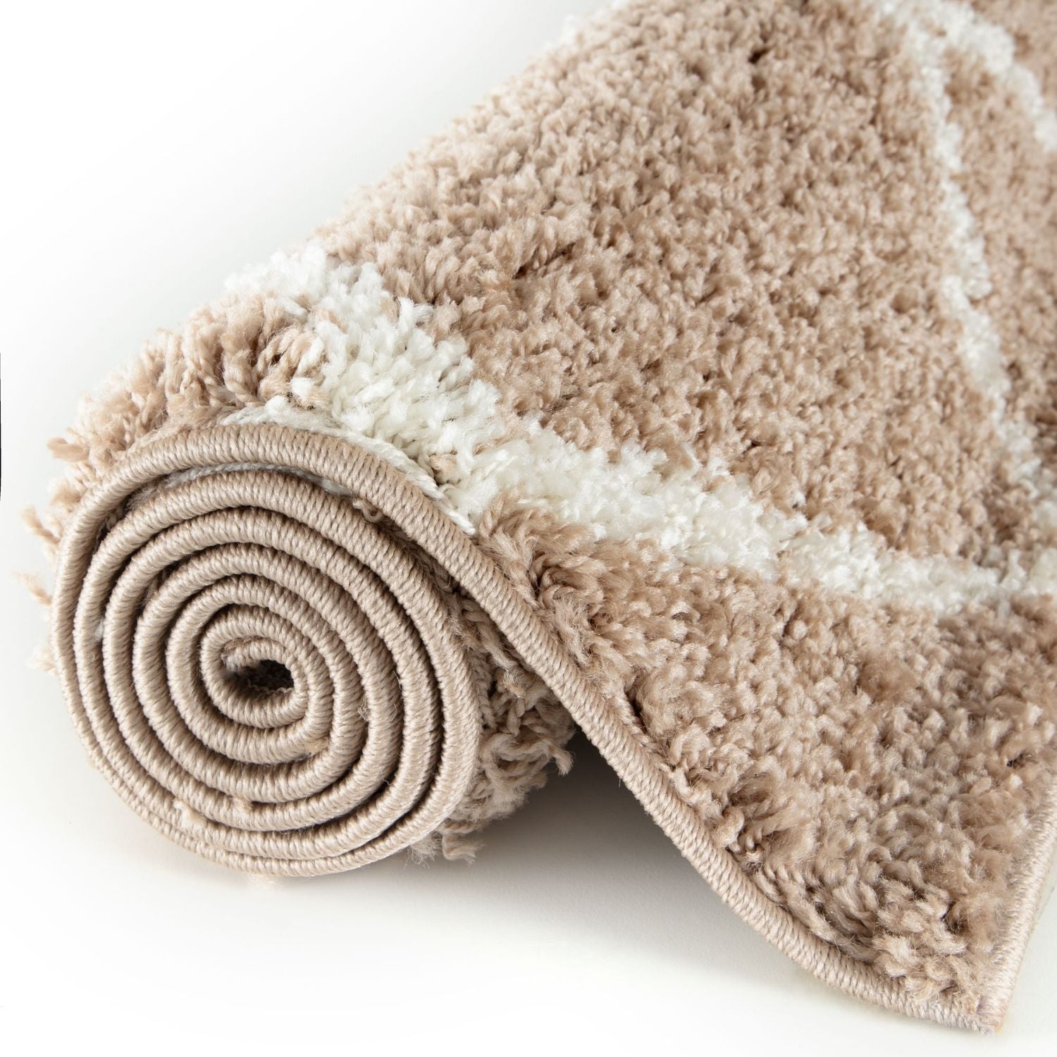 Moroccan Beige Shaggy Rug
