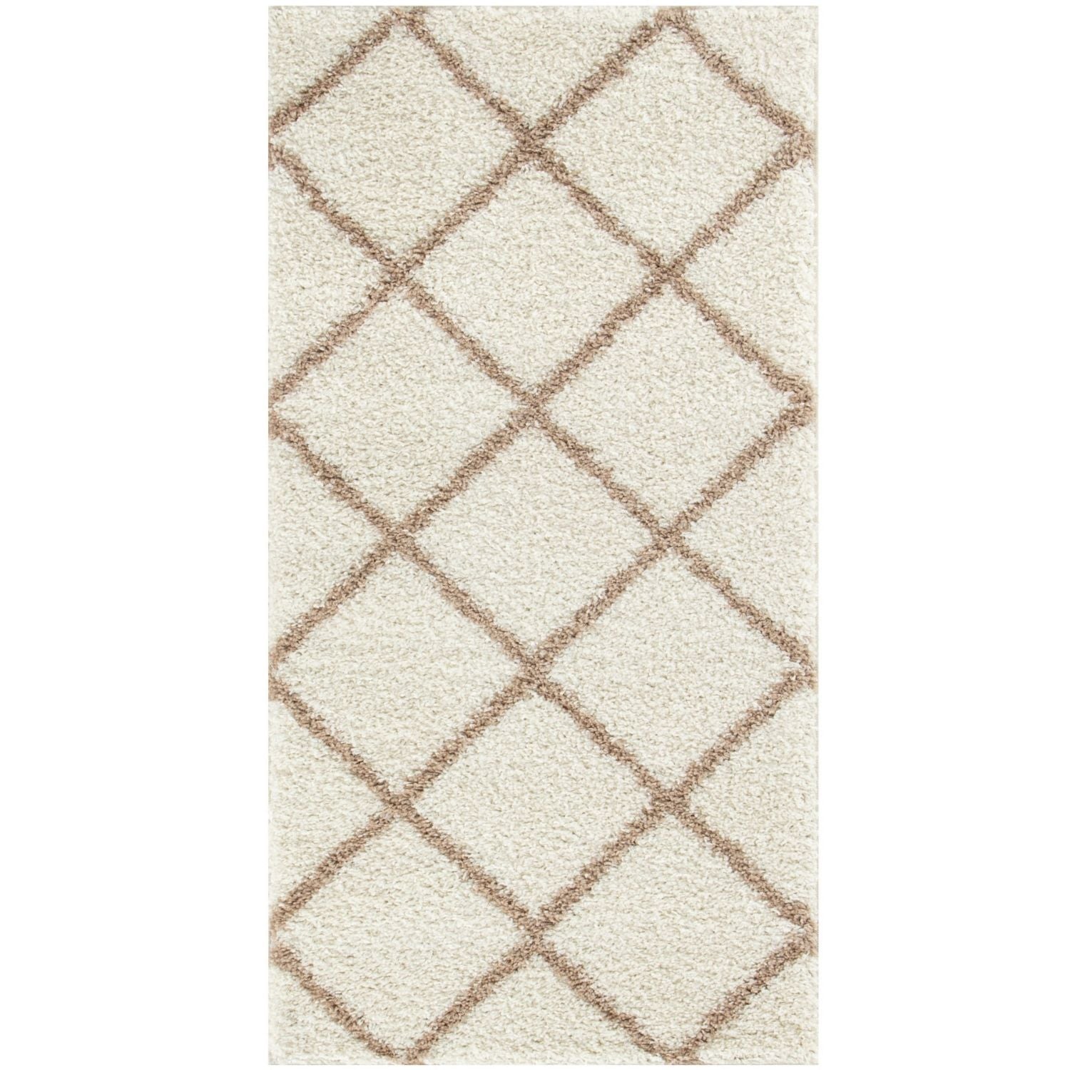 Moroccan Ivory Shaggy Rug