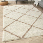 Moroccan Ivory Shaggy Rug