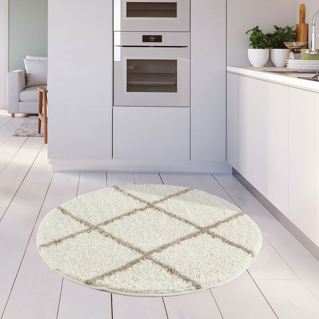 Moroccan Ivory Shaggy Rug