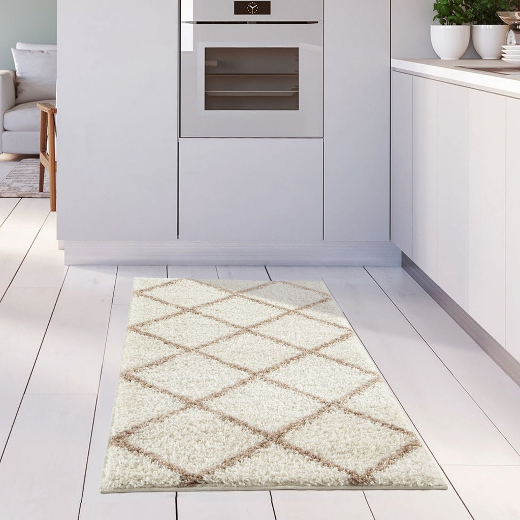Moroccan Ivory Shaggy Rug